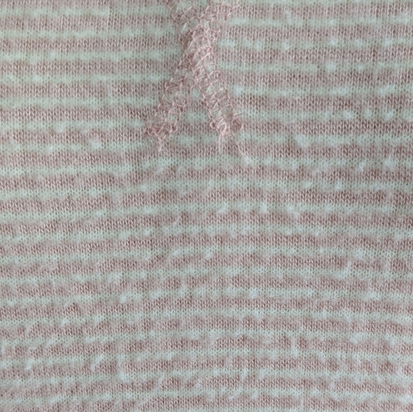 Lucky Brand Pullover Brushed Knit Crew Neck Long Sleeve Striped Pink White L NWT - Picture 7 of 15